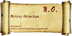 Mitru Orsolya névjegykártya